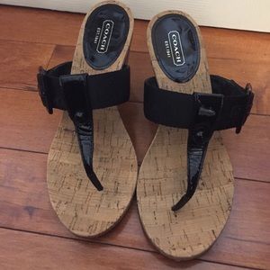 Coach Bernadette wedge sandals size 8
